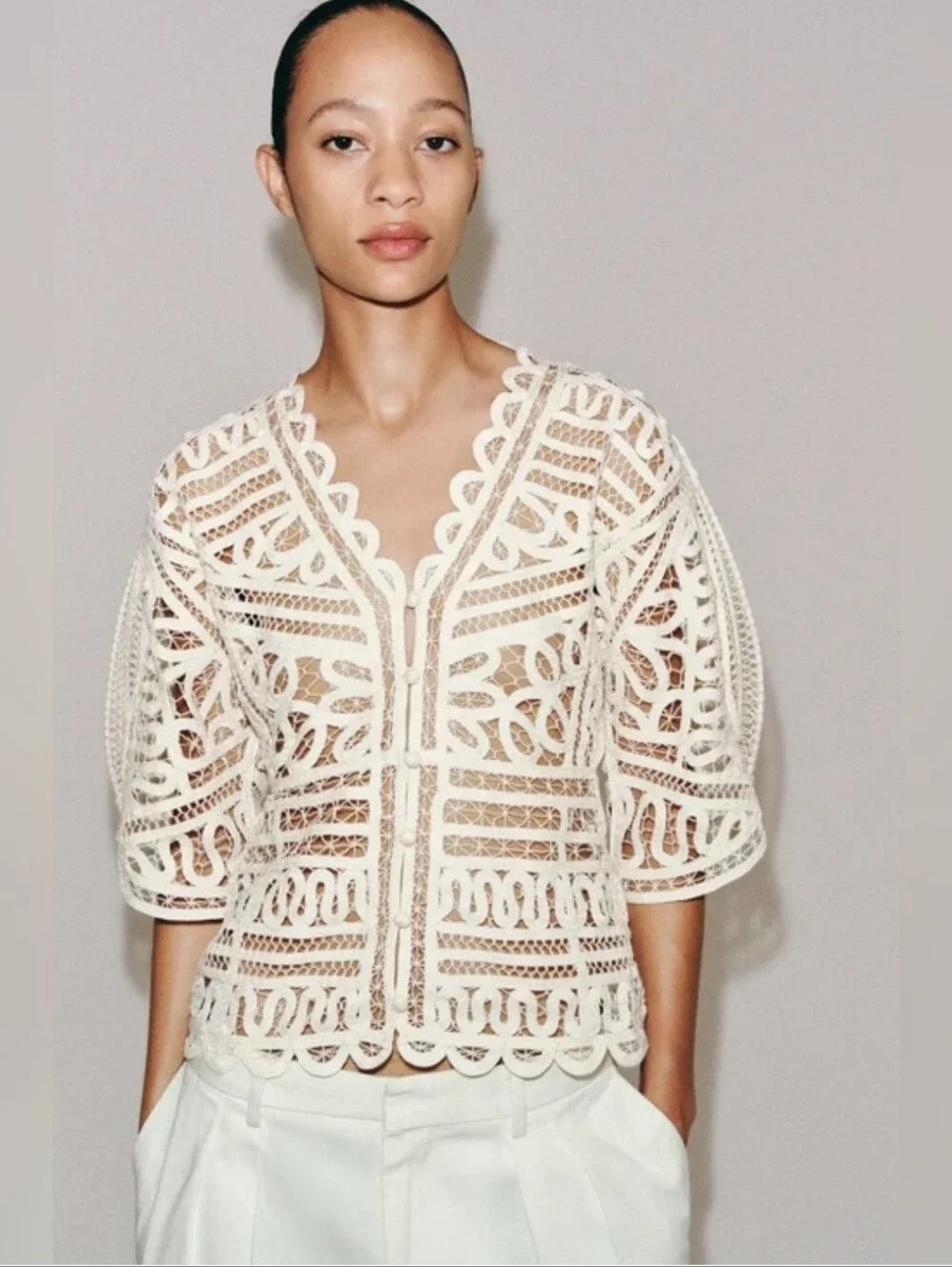 ZARA CROCHET TOP NWT Size M